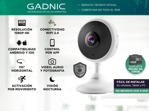 Camara de Seguridad Baby Call Gadnic 702 Full HD 1920x1080