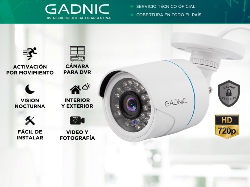 Cámara De Seguridad Gadnic Bullet IP CCTV Hd 720P Visión Nocturna Incl