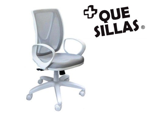 Silla ergonomica escritorio oficina basculante Alma color Blanco