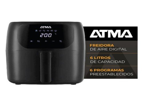 Freidora de Aire Atma FR60ARBP Digital Negra 6,5 Litros