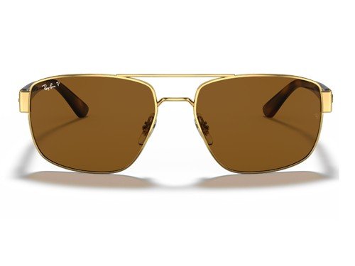 Anteojos de sol Ray-Ban RB3663 60, Gld, Brn Polarizado