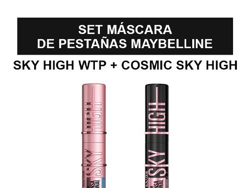 Set Maybelline Mascaras: Cosmic Sky High + Sky High WTP