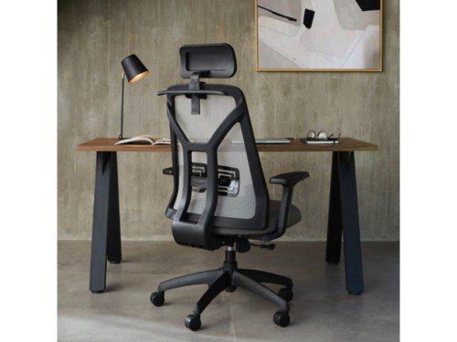 Silla ergonomica escritorio oficina Tokio con cabezal color Negro