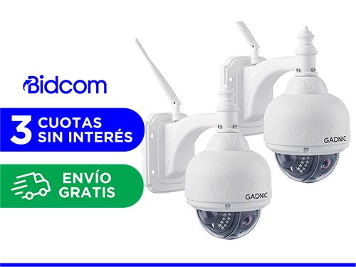 Kit x2 Cámaras de Seguridad Gadnic Domo con Vision Nocturna Wifi Full