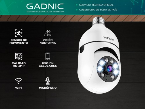 Cámara de Seguridad FULL HD Gadnic Domo Con Visión Nocturna Y Detecció