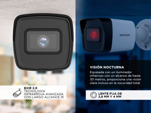 Cámara De Seguridad Bullet Hikvision DS-2CD1023G2-I 2 MP