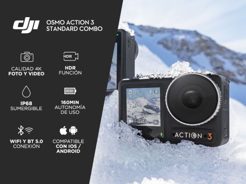 Cámara DJI Osmo Action 3 Standard Combo 4K IP68 Dual Screen