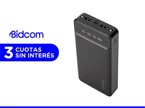 Cargador Portátil Gadnic K43 20000 mAh 2 puestos USB + Display