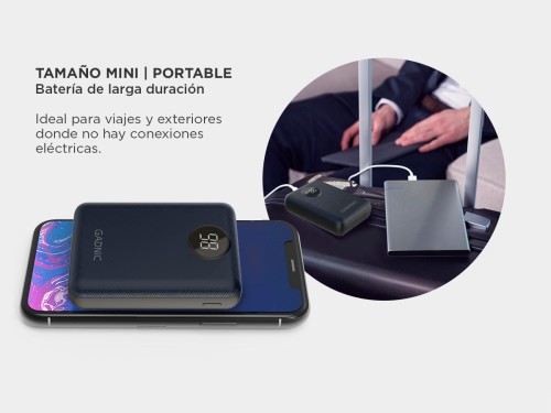 Cargador Portátil Gadnic 18000 mAh Carga Rápida 2 USB