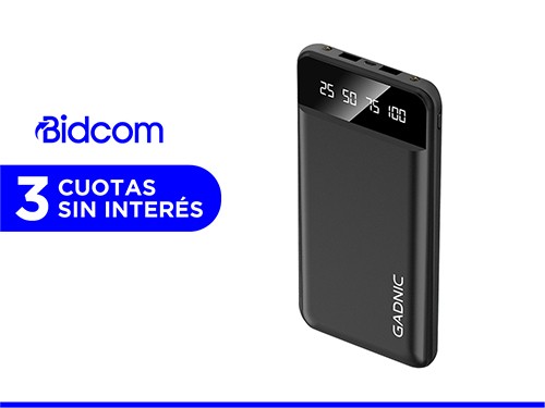 Cargador Portátil Gadnic K42 10000 mAh 2 puestos USB + Display