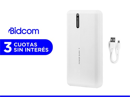 Power Bank Cargador portatil Gadnic 20000Mah Cable Micro Usb Tipo C