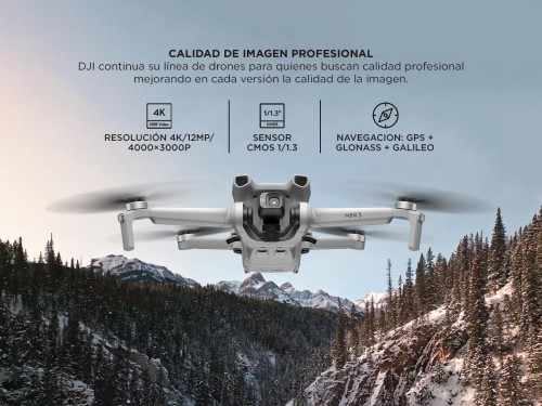 Drone con Cámara DJI Mini 3 Fly More Combo Full HD 4K+ Control Remoto