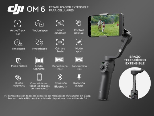 Estabilizador DJI Osmo Mobile 6 Trípode Fotos y Videos