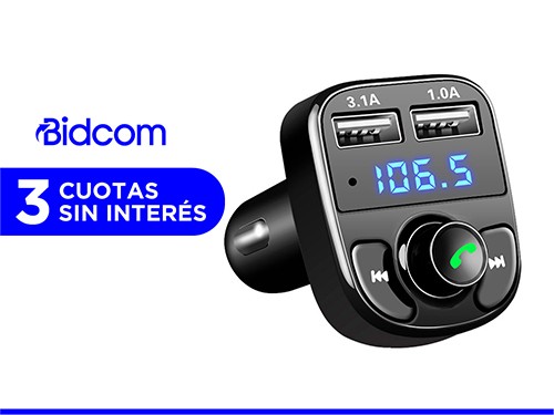 Transmisor Bluetooth Auto Usb Gadnic Microfono Radio Fm Sd