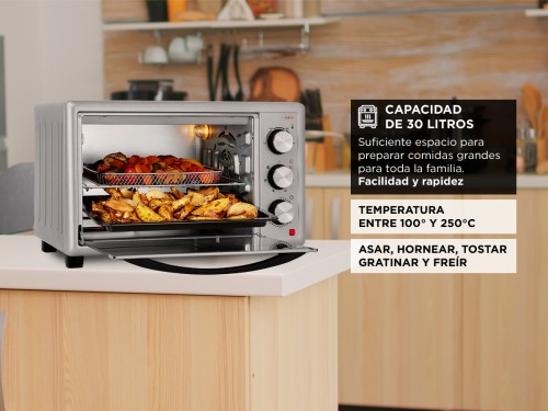 Horno Freidora Grill Air fryer Atma 91HGFA3023PI 30 litros