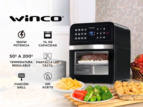 Horno Freidora de Aire Winco 11L W901 W2901 con deshidratador