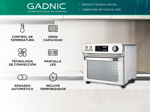 Freidora Horno De Aire Gadnic 1700W Digital