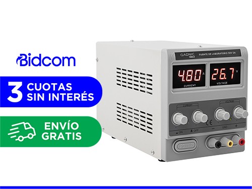 Fuente De Alimentacion Gadnic 305D Potente 30V 5 Amps Laboratorio