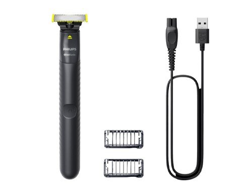 Philips Oneblade Recorta Modela y Afeita, Carga USB, 2 Peines 1 y 3mm