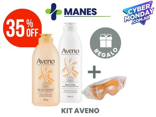 AVENO KIT CUIDADO FACIAL Y CORPORAL GEL DE LIMPIEZA +EMULSIÓN 250ML