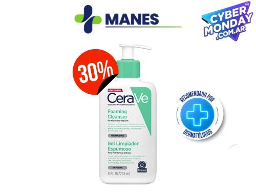 CERAVE GEL LIMPIADOR ESPUMOSO X 236ML