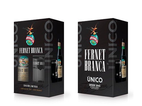 GIFT PACK: 1 Fernet Branca 750ml + 1 Vaso de ceramica 500cc