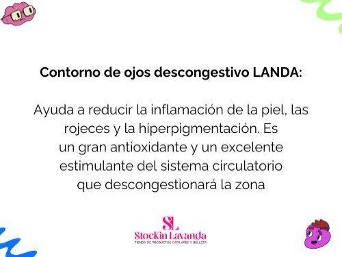 Contorno de ojos descongestivo 15 ml. LANDA