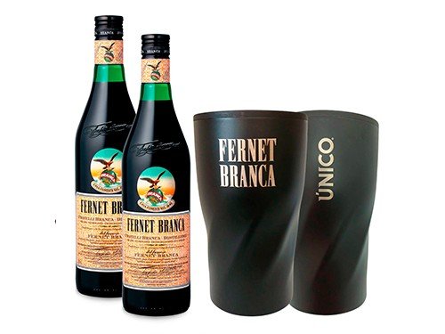 2 Fernet Branca 750ml.+ 1 Vaso Térmico Slazenger 400ml Branca Único