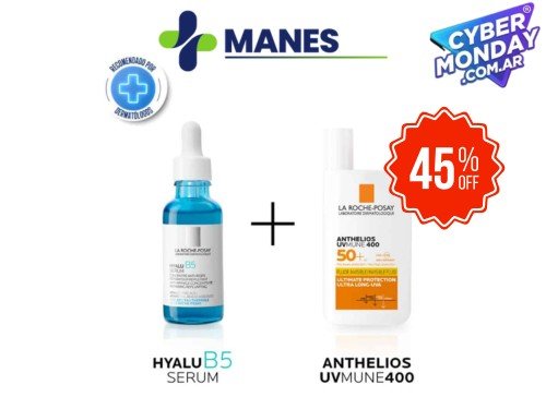 LA ROCHE POSAY COMBO HYALU B5 SÉRUM + ANTHELIOS UVMUNE 400 FLUIDO