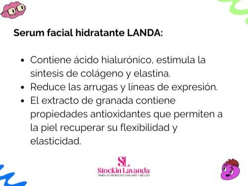 Serum facial hidratante x 30 ml. - LANDA