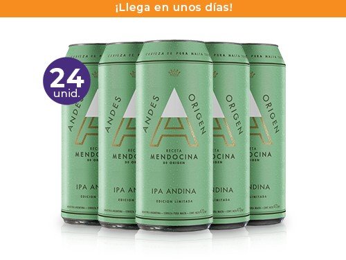 Pack: 24 Andes Origen IPA 473ml