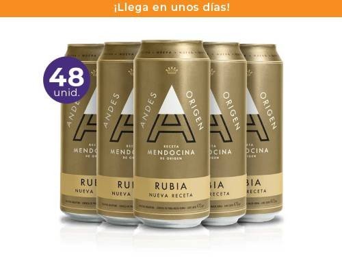 Pack: 48 Andes Origen Rubia Nueva Receta 473ml