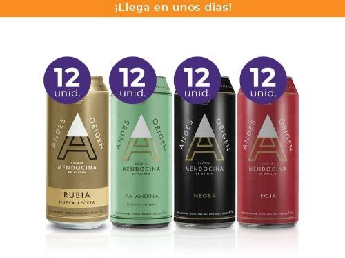 Pack: 48 Cervezas Andes Origen Variedades 473ml