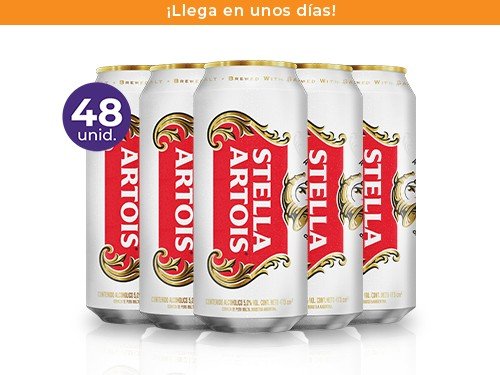 Pack: 48 Stella Artois Lager 473ml