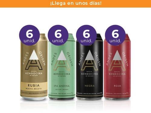 Pack: 24 Cervezas Andes Origen Variedades 473ml