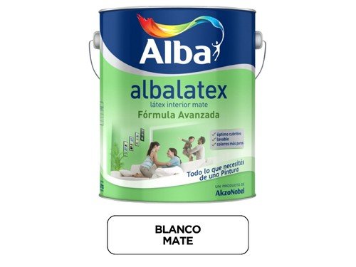 Pintura Para Interior Látex Lavable Blanco Mate Albalatex 20 Litros