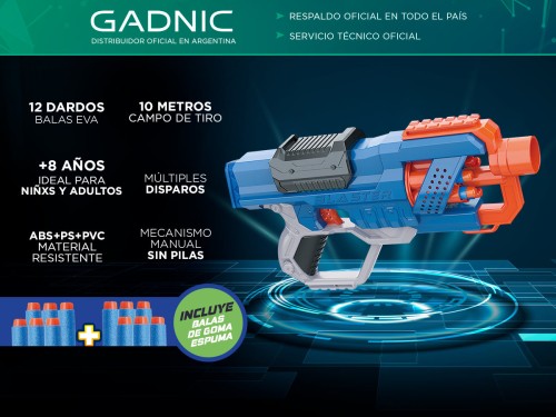 Pistola Gadnic SFG1000 12 dardos tambor giratorio