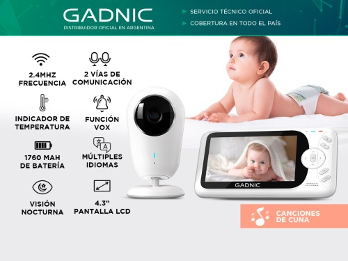 Baby Monitor Gadnic BMG90 Con Visión Nocturna