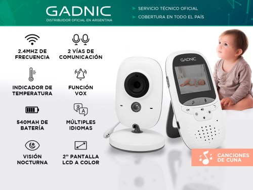 Baby Monitor Gadnic BMG89 Con Visión Nocturna