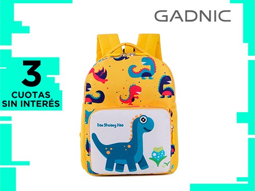 Mochila Escolar de Dinosaurio Gadnic Para Niños Colegio