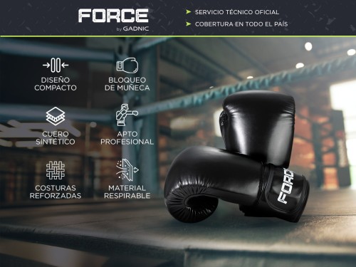 Guantes de Boxeo Gadnic Profesional de Combate Negro