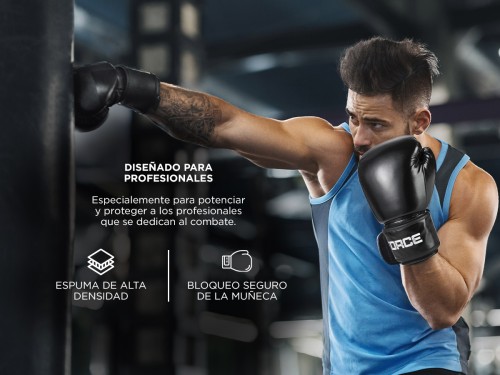 Guantes de Boxeo Gadnic Profesional de Combate Negro