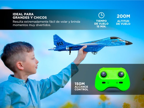 Avión Caza A Control Remoto Gadnic Carga Usb