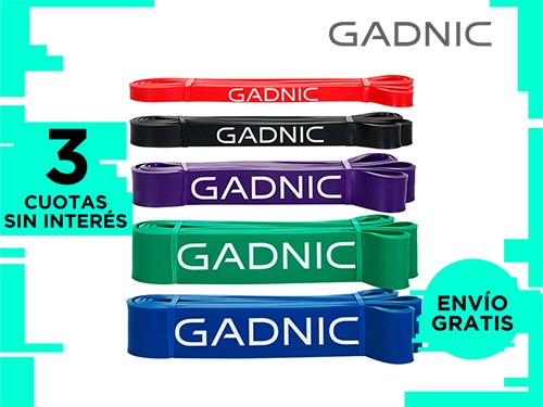 Bandas Elásticas Gadnic Kit x5 Isométricas 5 Intensidades Super Resist