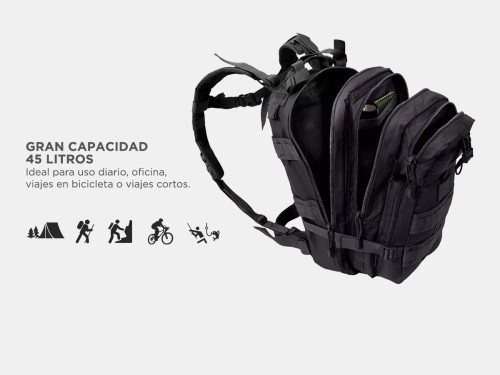 Mochila Táctica Gadnic 45Lts Militar Compartimentos Varios