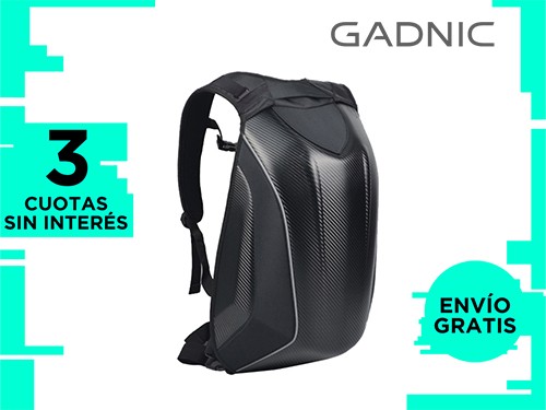 Mochila Para Moto Semi Rígida Portacasco Gadnic MBP48-ST Con Cobertor