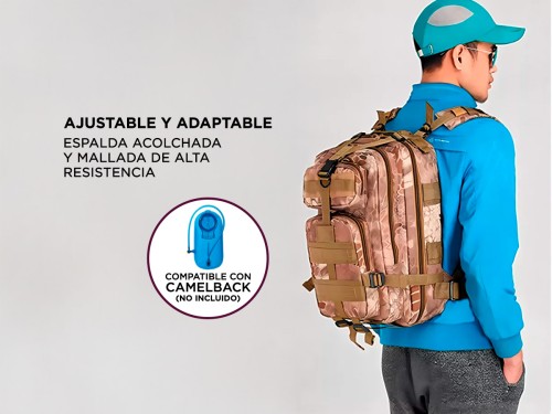 Mochila Táctica Gadnic 25Lts Militar Mochilero Compatible Camelback Co