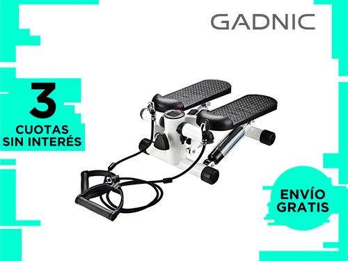 Escalador Gadnic Mini Stepper Con Bandas 100kg Hidráulico Antideslizan