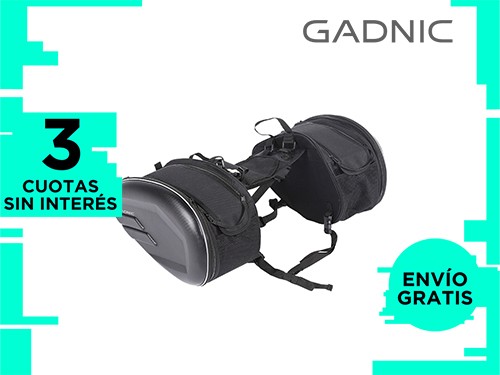 Bolso Doble Para Sillin de Moto Lateral Gadnic Impermeable