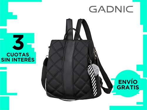 Mochila Bolso Negro Gadnic Antirrobo